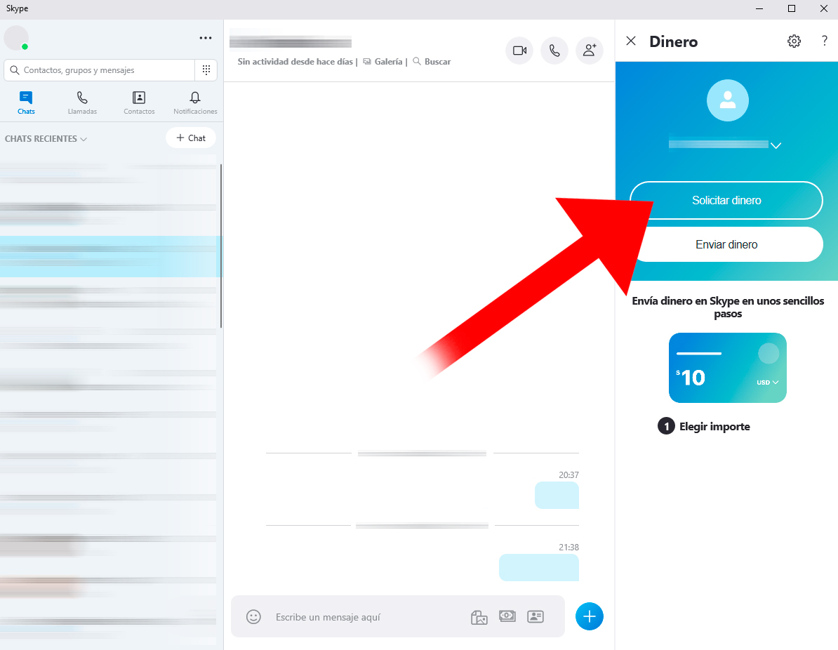 Jak wysyłać i prosić o pieniądze przez Skype